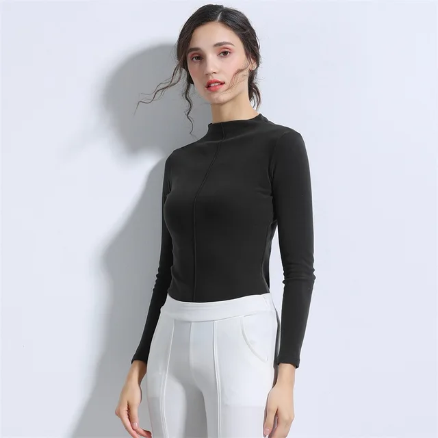 Women's High Neck Top Thermal Warm Winter Underwear Basic Tops In ...