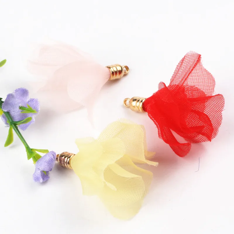 40mm Mix color FlowerTassels Of Satin For Woman Fashion Jewelry Finding DIY Earring Keyring Cellphone Handmade Accessory 100pcs 40mm Mix color FlowerTassels Of Satin For Woman Fashion Jewelry Finding DIY Earring Keyring Cellphone Handmade Accessory 100pcs