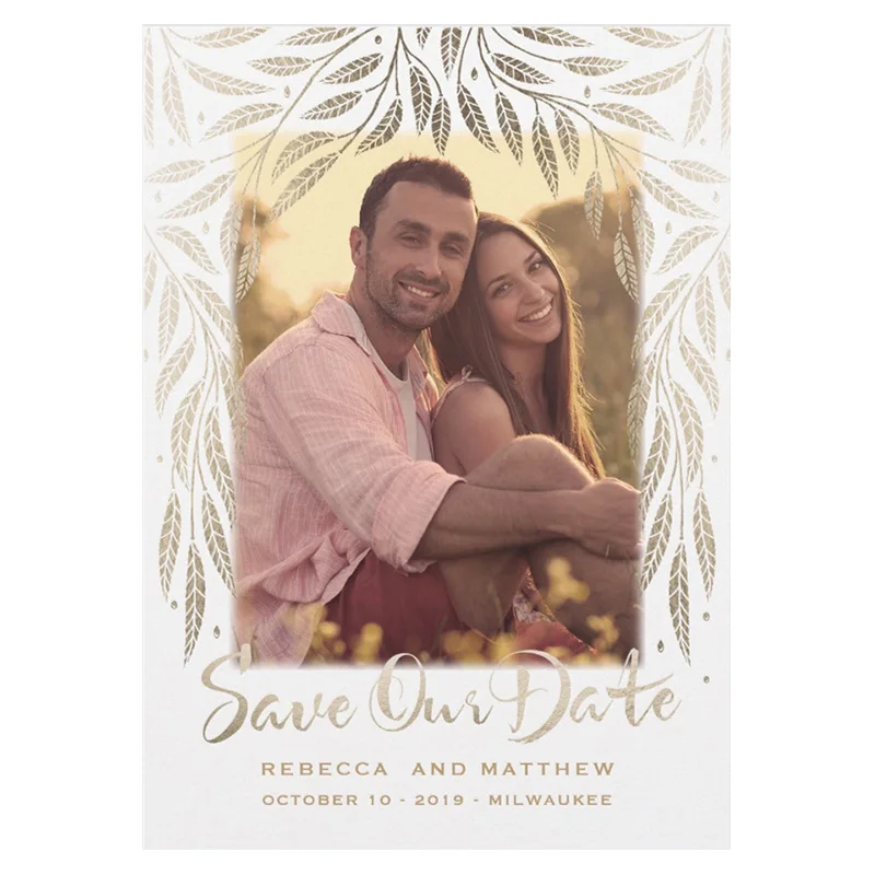 

Personalized Under the Willows, Photo Save the Date Invitation