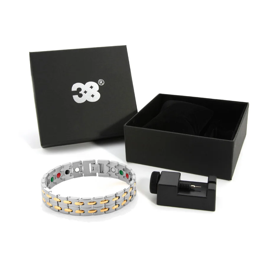 8008 silver-gold energy bracelet 7