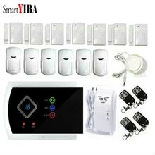 SmartYIBA Wireless GSM SMS Home Burglar Security Alarm System Wired Siren Smoke Fire Sensor Spanish Russian