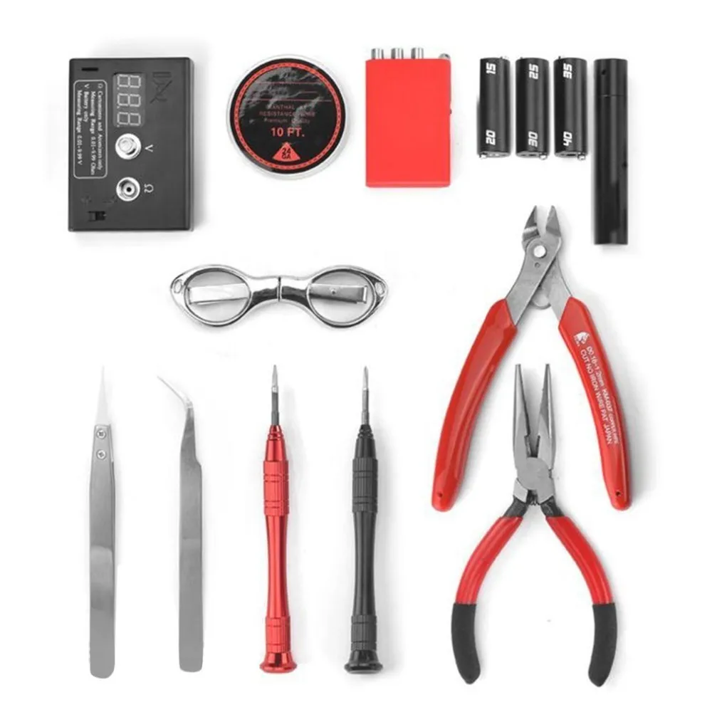 

Coil Master DIY Kit E-Cigarette DIY Tool Kit E-Cig Accessories Tool All-in-one Vape Device Rebuild RDA RDTA RTA Tank Atomizer