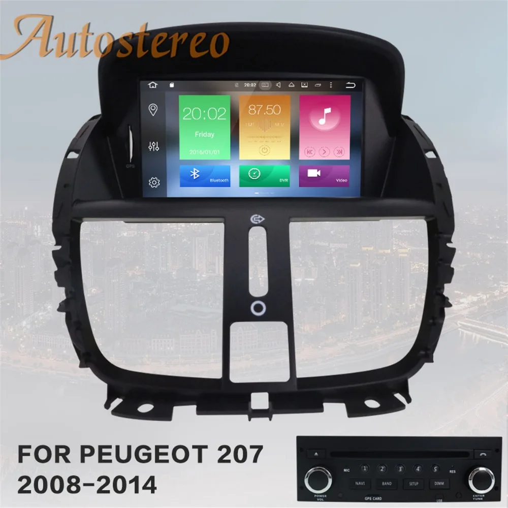 Flash Deal Android 9 PX5/PX6 Car GPS Navigation Car DVD Player For Peugeot 207 2007-2014 head unit multimedia player radio tape recorder DS 1