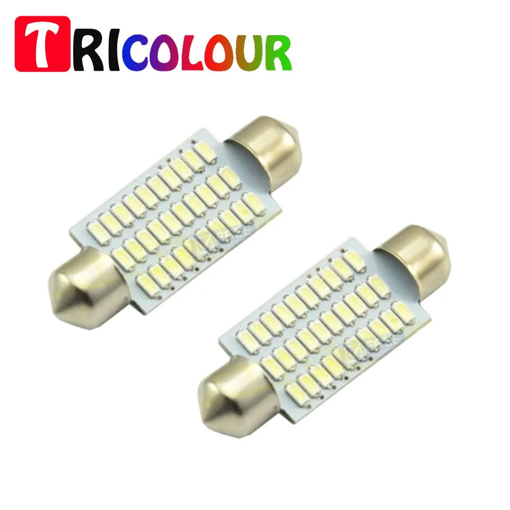TRICOLOUR 10x Festoon Dome 3014smd 30 led Car Dome Light Bulb for DODGE