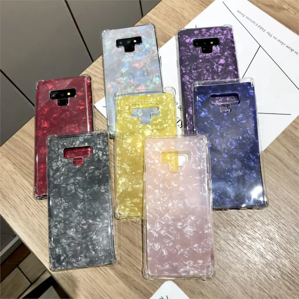 Противоударный мраморный защитный силиконовый чехол из ТПУ для Samsung Note 9 S10 S10E S9 S8