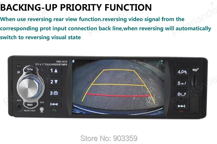  Car Stereo Radio MP3 MP4 Player 4.1 ''schermo di Tocco di HD TFT 12V Car Audio sistema RDS/FM /USB/