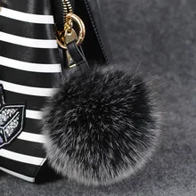 10 см-13 см натуральный шарик из меха лисы помпон из натурального меха помпон большие карамельные цвета натуральный мех помпон для сумок амулеты аксессуары