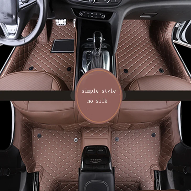 Lsrtw2017 волокно кожа шелк салона коврик для ног Buick Regal Opel Insignia - Название цвета: brown 1