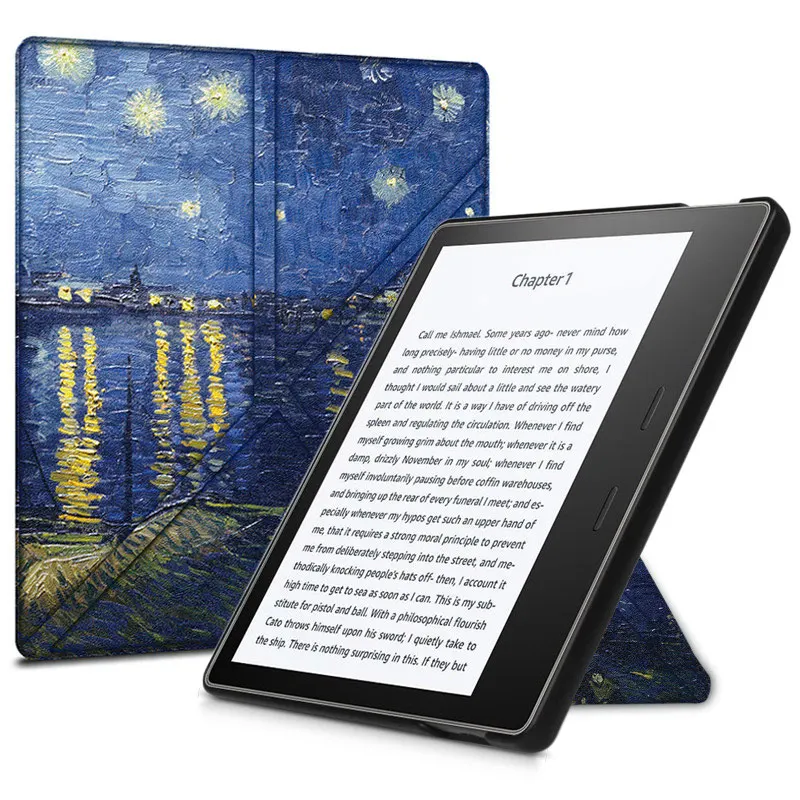 Умный чехол для электронных книг Kindle Oasis 2(только выпуск 9 поколения-)-тонкий Чехол-подставка оригами с функцией автоматического сна/пробуждения - Цвет: Rhone