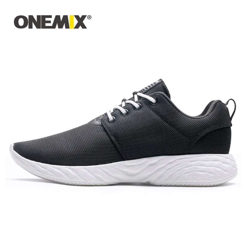 ONEMIX Для женщин кроссовки легкий дышащий материал повышает спортивные черные кроссовки обувь Атлетическая для активного отдыха Туфли без каблуков для прогулки обувь