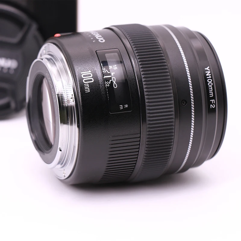 YONGNUO 100 мм объектив yn100мм F2.0 AF/MF с фиксированным фокусом для камеры Canon EOS Rebel 1300D T6 760D