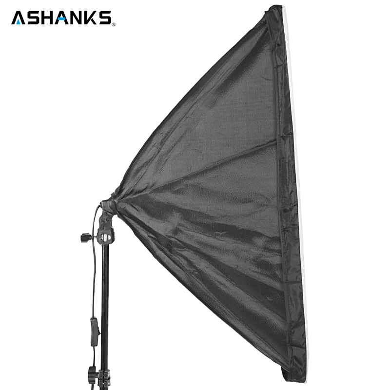 ASHNAKS Softbox Light Kit 50x70cm Photo Studio Tent with Single Lamp Holder for E27 Continuous Lighting Photographic Equipment