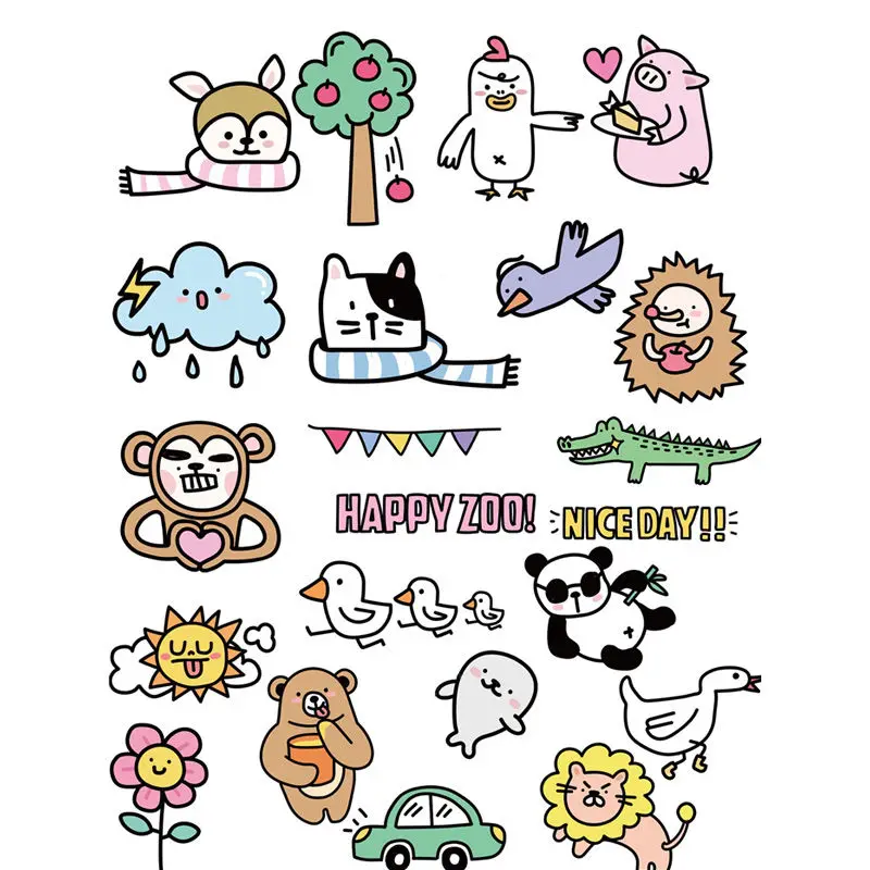 2 шт./лот Kawaii Happy зоопарк украшения: Mohamm планировщик подельные СТИКЕРЫ пакет