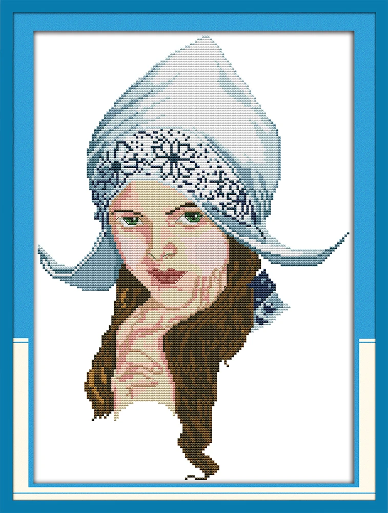 

The Young Girl Embroidery Thread Cross Stitch Fabric Cross Stitch Patterns Paintings Home Decoration Cross Stitch Portraits Dmc