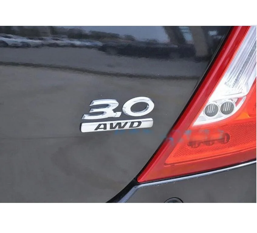 Хромированные буквы XE XJ XJL XF V8 V6 3 0 5 AWD значок багажника Задняя эмблема эмблемы