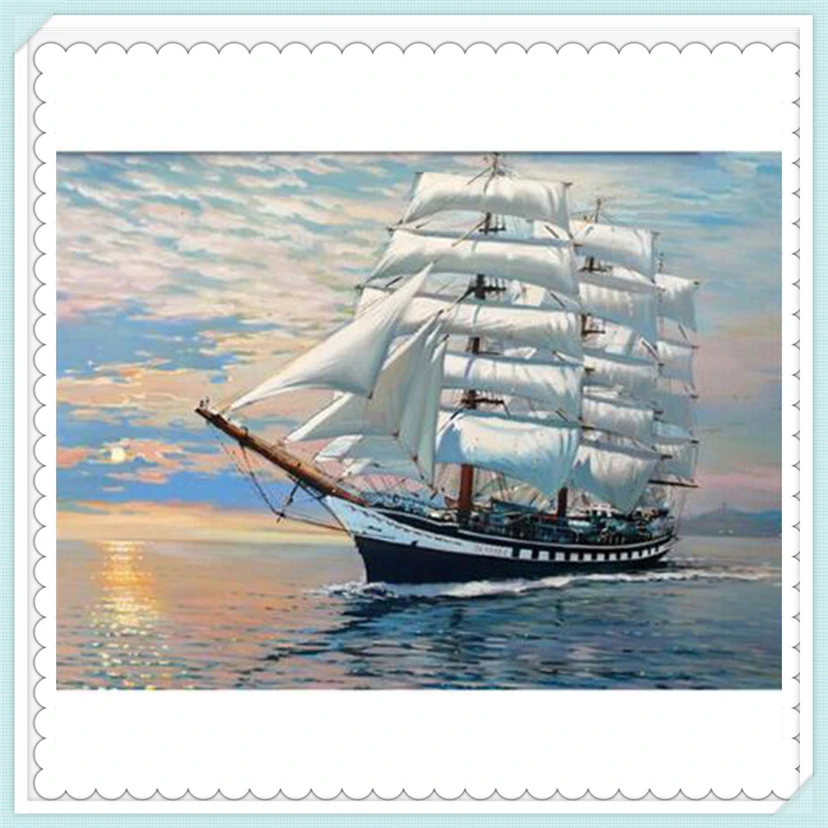 

40*50 cm Sailing boat Seascape, DIY Painting By Numbers Kits Coloring Paint By Numbers Modern Wall Art Picture Gift YF1565