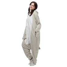 Popular unisex adulta onesies de forro polar de manga larga ropa de dormir de cosplay animal de la historieta Sellos pijamas homewear suave Estupendo