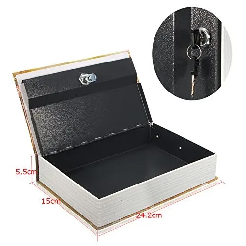 M Safe Box Book Money Hidden Secret Security Safe Lock Cash Money Coin Storage Jewellery key Locker For Kid Gift