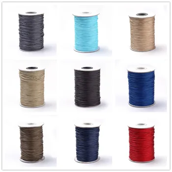 

1 Roll Braided Korean Waxed Polyester Cords 0.8mm Jewelry Findings for DIY, about 80m/roll F80