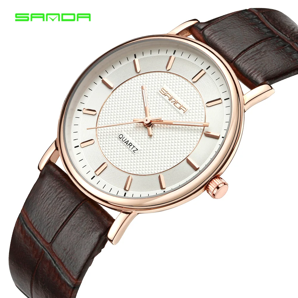 

Sanda Super Slim Men Watch Waterproof Men Business Clock Quartz Wrist Watch 8mm Thickness relogio masculino 2018 horloges mannen