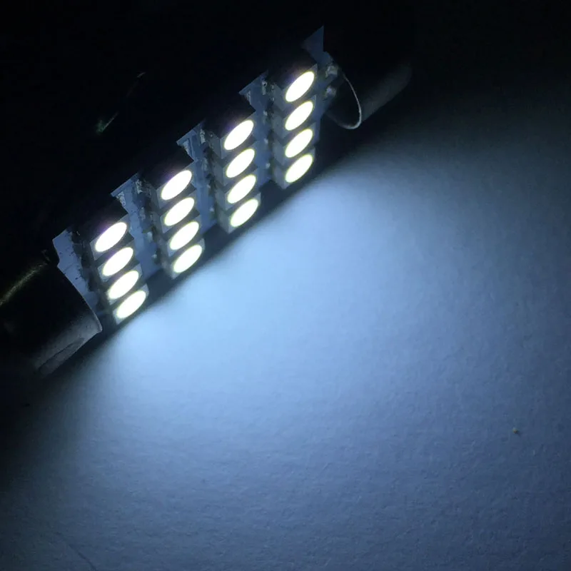AORUNYEBAO 4 шт. гирлянда 31 м 36 мм 39 41 12 В C5W C10W белый 16 SMD 3528 LED авто Интерьер Купол Лампа