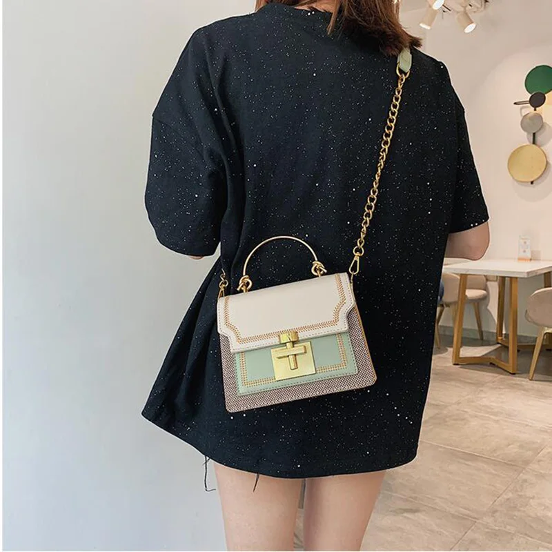 Мини кожаная сумка через плечо для женщин 2019 на цепочке девушек сумки