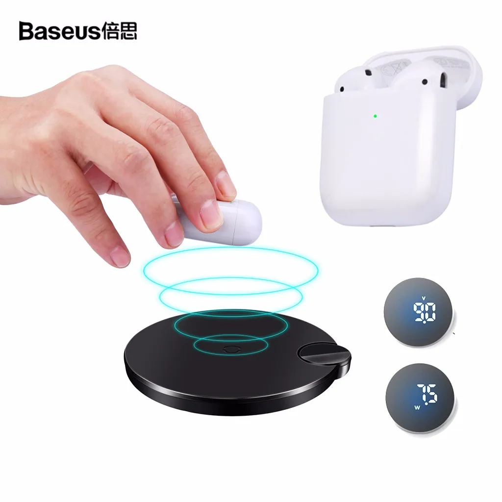 

Baseus Qi Wireless Fast Charger Dock Stand For Airpods 2 For Iphone XS/XS Max/XR For Samsung Glaxy S10e/S10/10 Plus