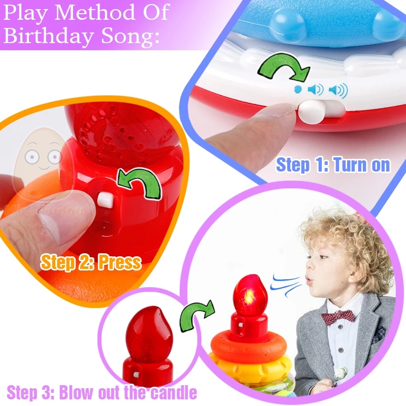 Educational Toys Rainbow Ring With Light Sound Toddler Puzzles Stacking Cup Baby Nesting Tower Sorters Constructor For Children