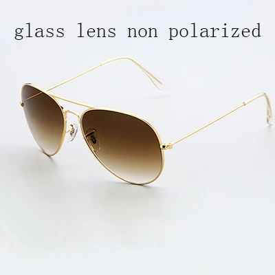 3025, солнцезащитные очки, поляризационные, 52/56/60 мм плавно меняющийся коричневый стеклянные линзы мужские женские зеркальные очки, gafas De очки gafas sol UV400 - Цвет линз: Gradient brown glass