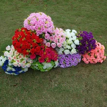 Классические 36 головок Свадебные розы искусственные цветы для украшения свадьбы 10 шт./партия