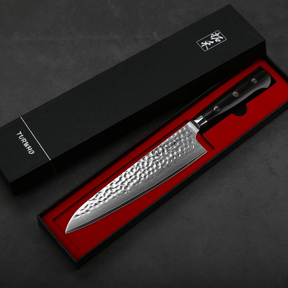 TURWHO 8 2 дюймовый дамасский нож шеф повара качественный Gyuto 67 слоев японские