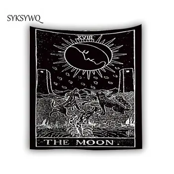 

tarot card tapestry the moon wall hanging strand doek wall art hippie decoration wall blanket