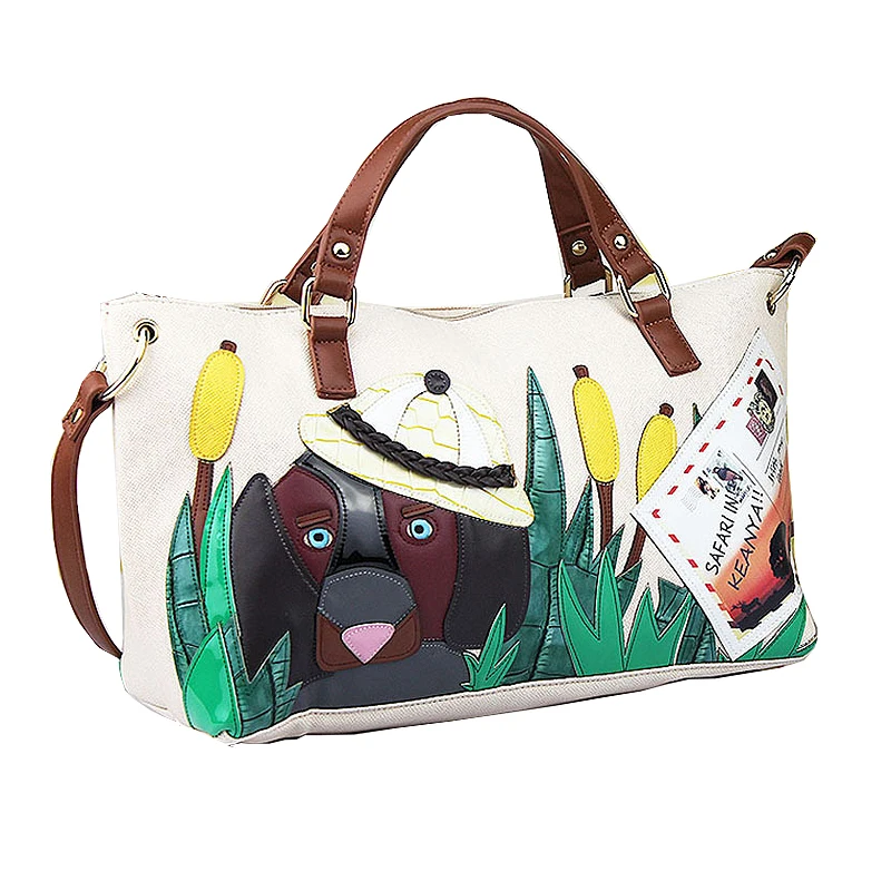 

SJ Women Shoulder Bags Girl Messenger Bag Handbags Totes Braccialini Style Handicraft Cartoon Personality Cross Staggered Puppy