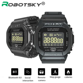 

Robotsky EX16T Smart Watch Men 5ATM Waterproof 18 Month Standby Bluetooth Smartwatch Remote Control Sports Pedometer Watches