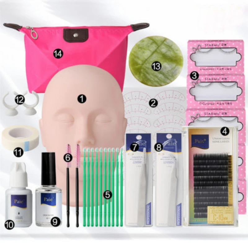 14in1 High Quality Eyelashes Extension Practice Kit Mannequin Makeup Training False Eyelashes Extension Practice Kits Tool 14in1 High Quality Eyelashes Extension Practice Kit Mannequin Makeup Training False Eyelashes Extension Practice Kits Tool