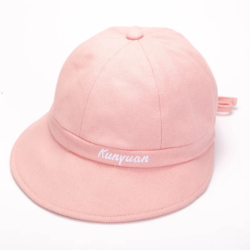 Solid Baby Baseball Hat Cap Toddler Kids Boys Girls Fashion Duck Cap 2019 Autumn New with Cotton Sweat Belt String Adjustable Size Hat (1)