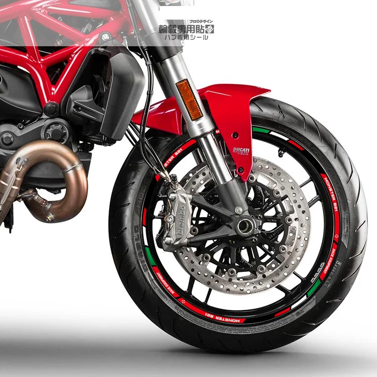

13pcs Custom Motorcycle Wheel Sticker stripe Reflective Rim For DUCATI MTS 821 959
