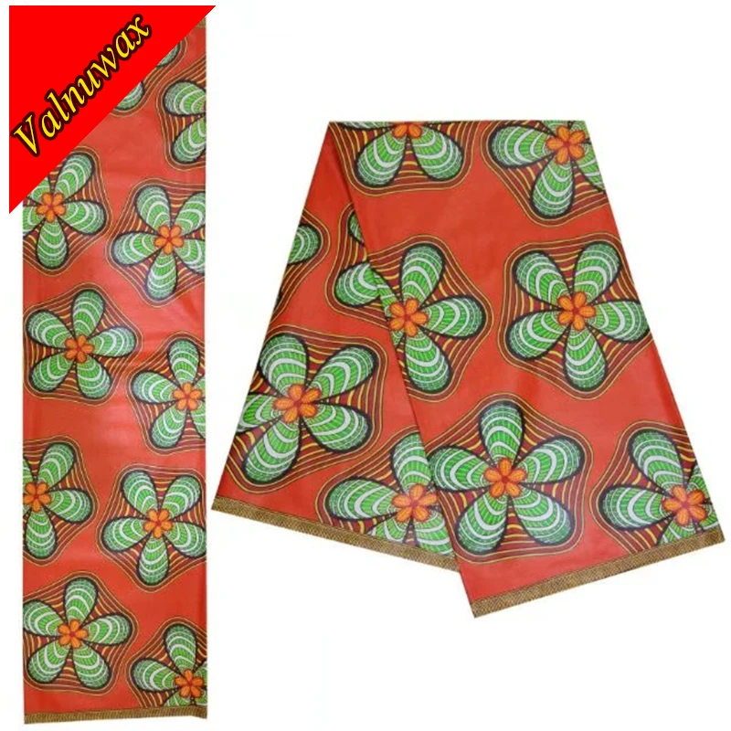 

High quality red color java real wax veritable prints fabric 100%cotton 6yards patchwork sewing ankara wedding dress QD