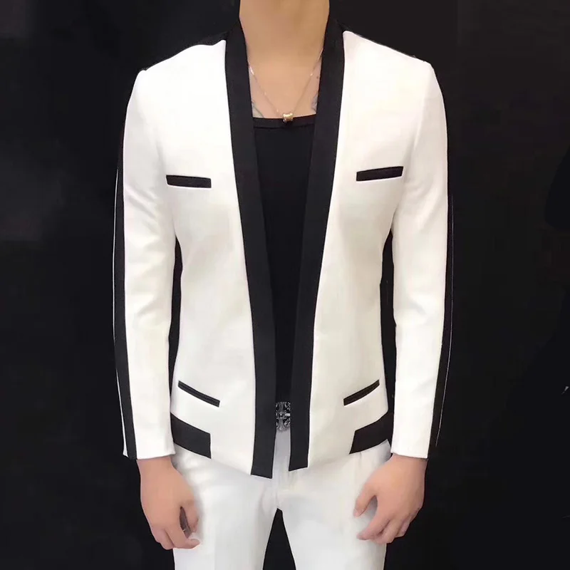 XS-6XL 2019 мужские новые модные walk-показать жениха костюм для свадьбы Парикмахерская