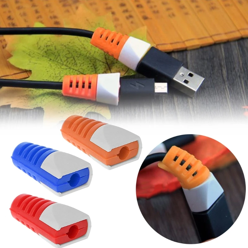 

2 Pcs USB Cable Saver Cover Protector Sleeve For Smartphone Data Charging Cable-M55