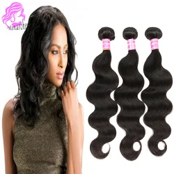 

7 A Indian  Virgin Hair Body Wave Indian Curly Virgin Hair Cheap Human Hair 100g Bundles Best Tangle Free Weave 1B# 8-30 By DHL