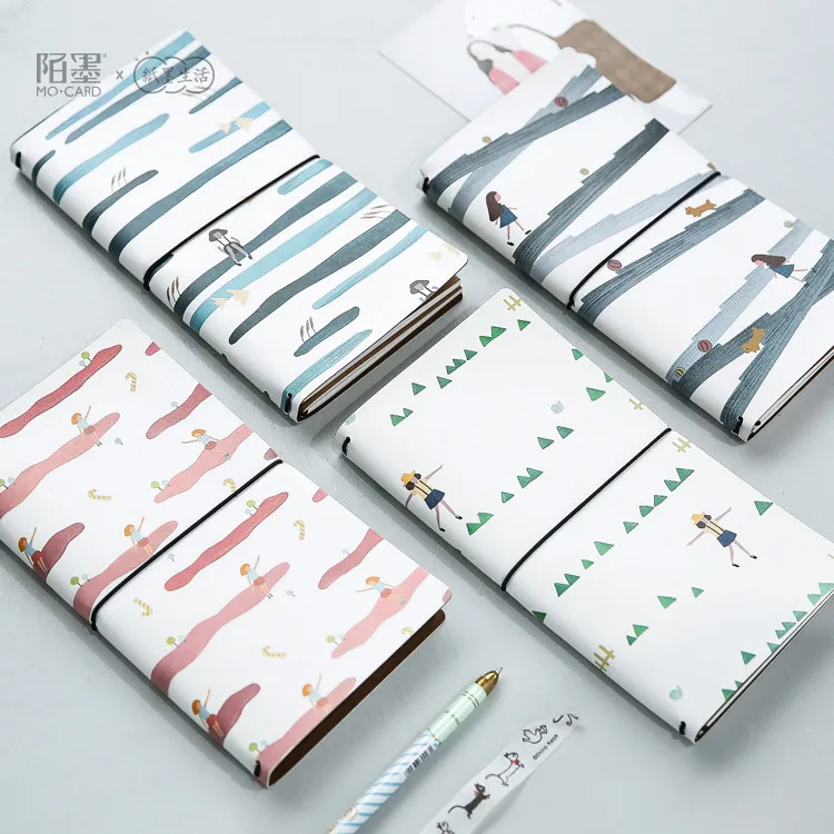 

1 pcs PU Leather Cover Planner Notebook Girl Travel Journal Diary Book Exercise Composition Binding Note Notepad Gift Stationery