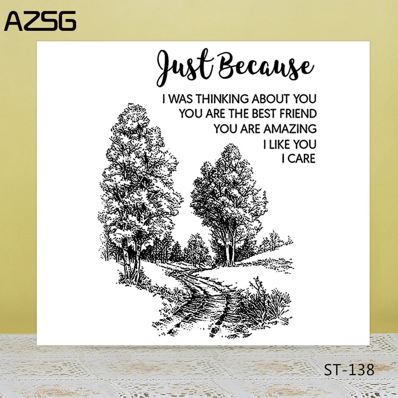 

Trees/Blessing Transparent Silicone Stamp for DIY Scrapbooking/Photo Album Decorative Card Making Clear Stamps Supplies