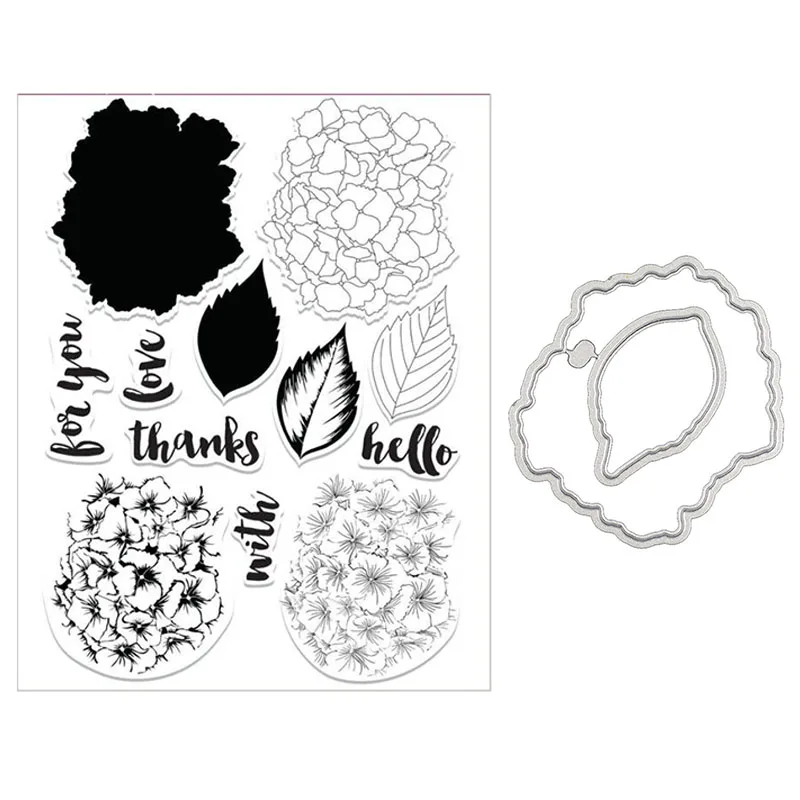 

For love flower transparent clear stamp/ cutting dies DIY Die Cut Stencil Decorative Scrapbooking Craft Card stencils template