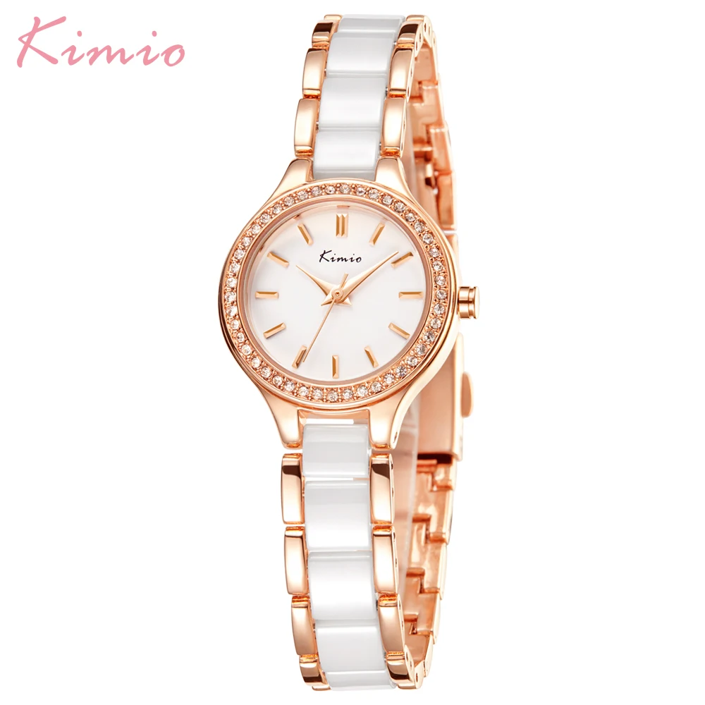 

Luxury Brand Kimio Fashion Dress Women Watches Quartz Wristwatch Ladies Resin Bracelet Strap Clock relogio feminino Female Gift