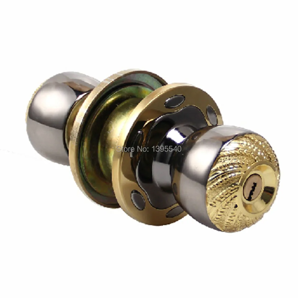 New Mechanical Indoor Door Lock Cylindrical Ball Pure Copper with Key