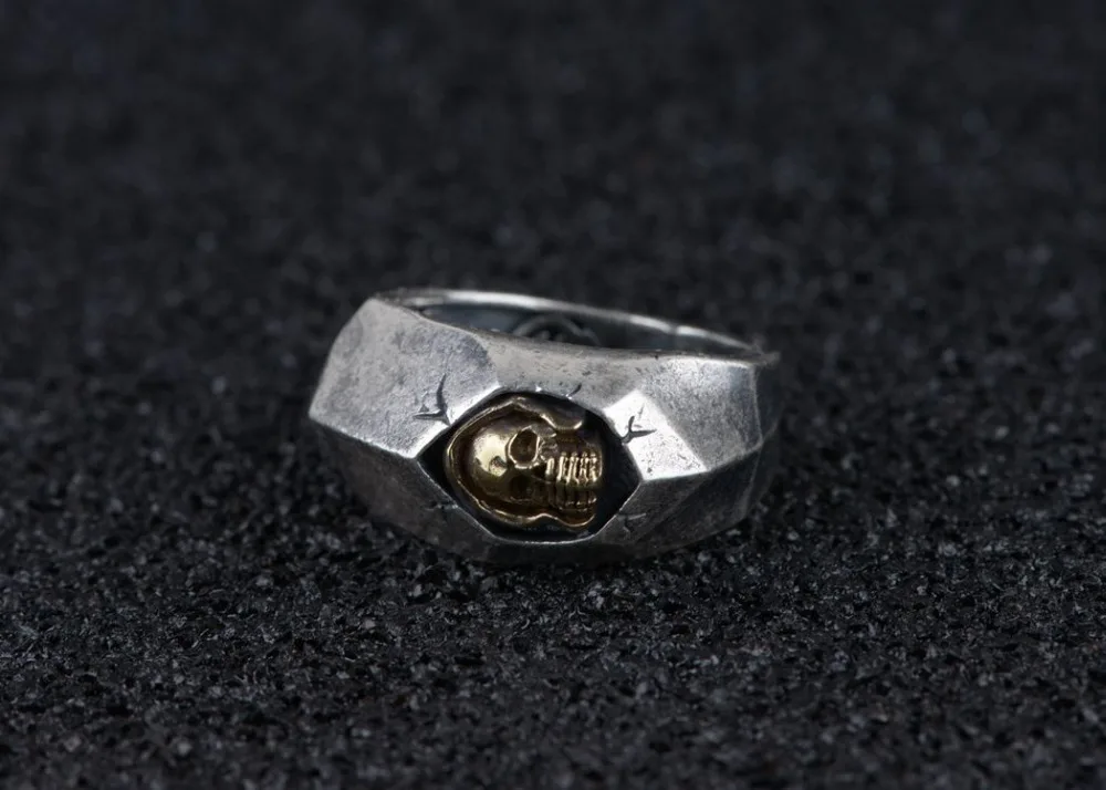 925 пробы серебряные тайские мужские кольца с черепом и велосипедом винтажные кольца в стиле панк в стиле стимпанк ювелирные изделия трендовые A2595
