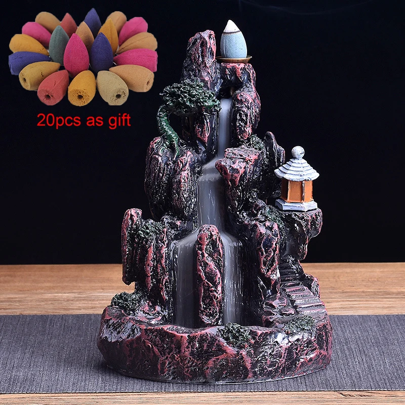 Высокая гора водопад обратного потока благовоний горелка светодиодный ...