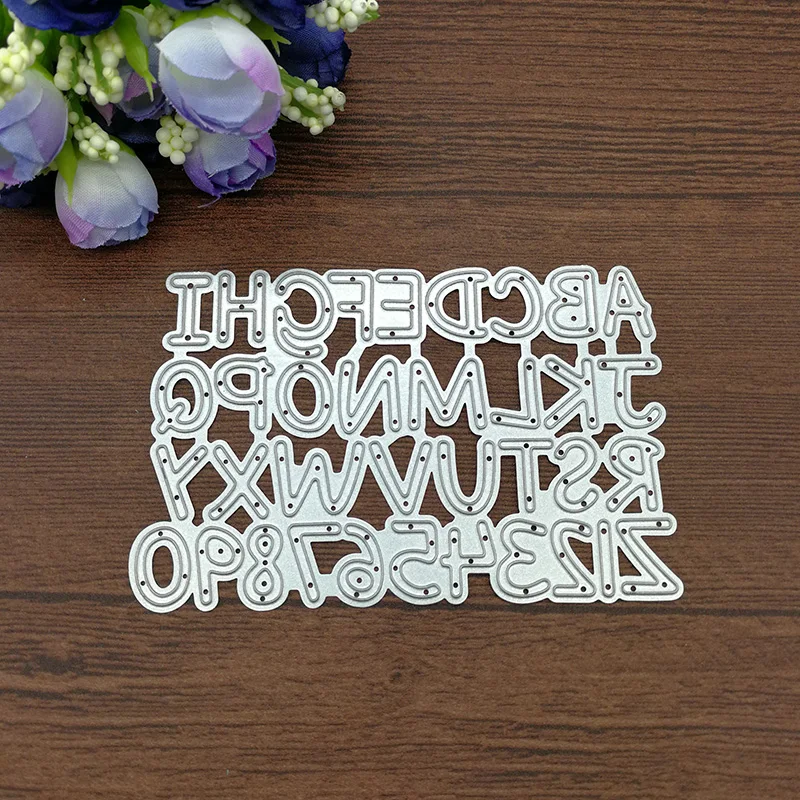  Capital Engish letter digit metal cutting dies Scrapbook Card envelope decorate bookmark ABC stenci