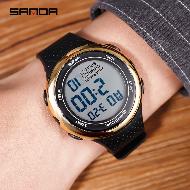 

Sanda Men Digital Watch Fashion Casual Students Sports Watches Waterproof Luminous Wristwatches Male Clock 375